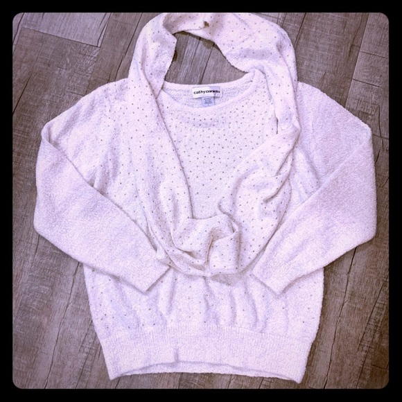 Cathy Daniels Women's Embellished Sweater w/ Scarf - Picture 2 of 8